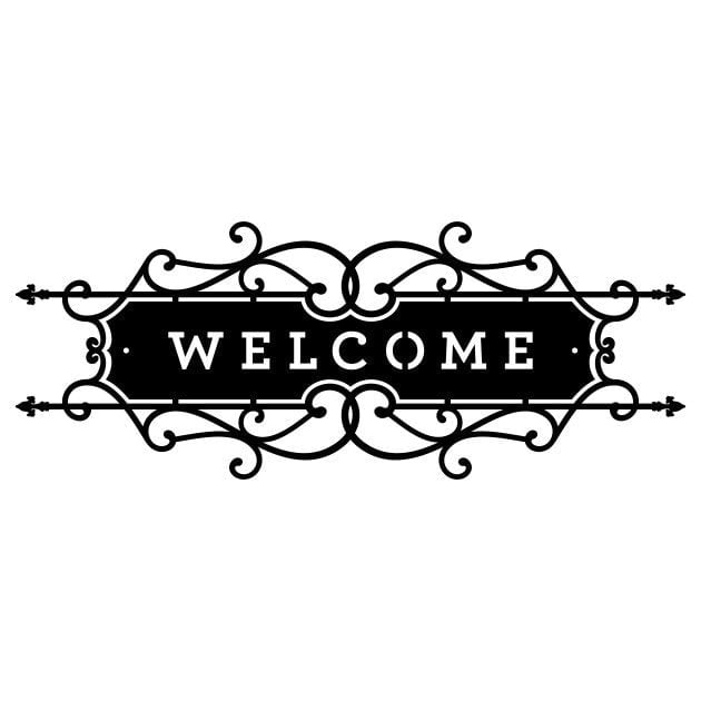 Welcome Metal Wall Art, Laser Cut Metal Welcome Sign, Outdoor Welcome Door Hanger, Front Door Sign, Metal Sign Farmhouse Wall Decor