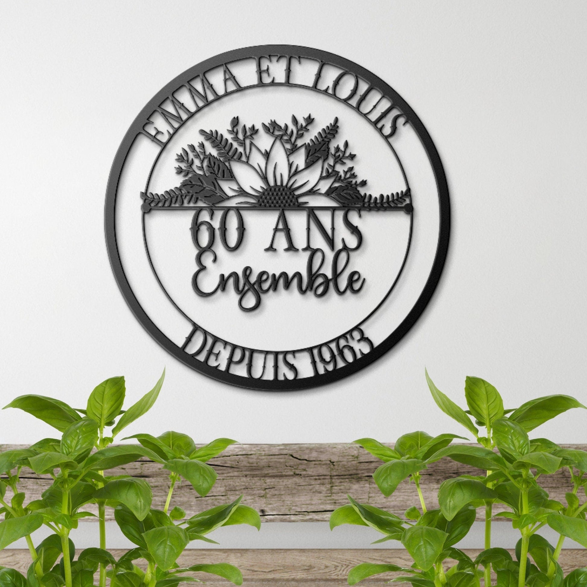 60 Ans Anniversaire de Mariage, Cadeaux de Mariage, 60 Ans Ensemble, Cadeau d'anniversaire Pour les Parents, Cadeau Pour Couple