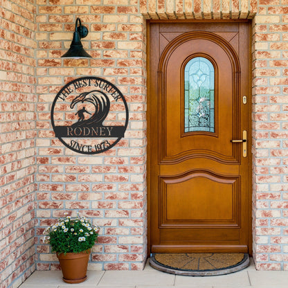 50th Birthday Gift For Men, Birthday Metal Sign, Gift For Husband, Boyfriend, Father, Personalized Birthday Sign, Custom Surfer Sign