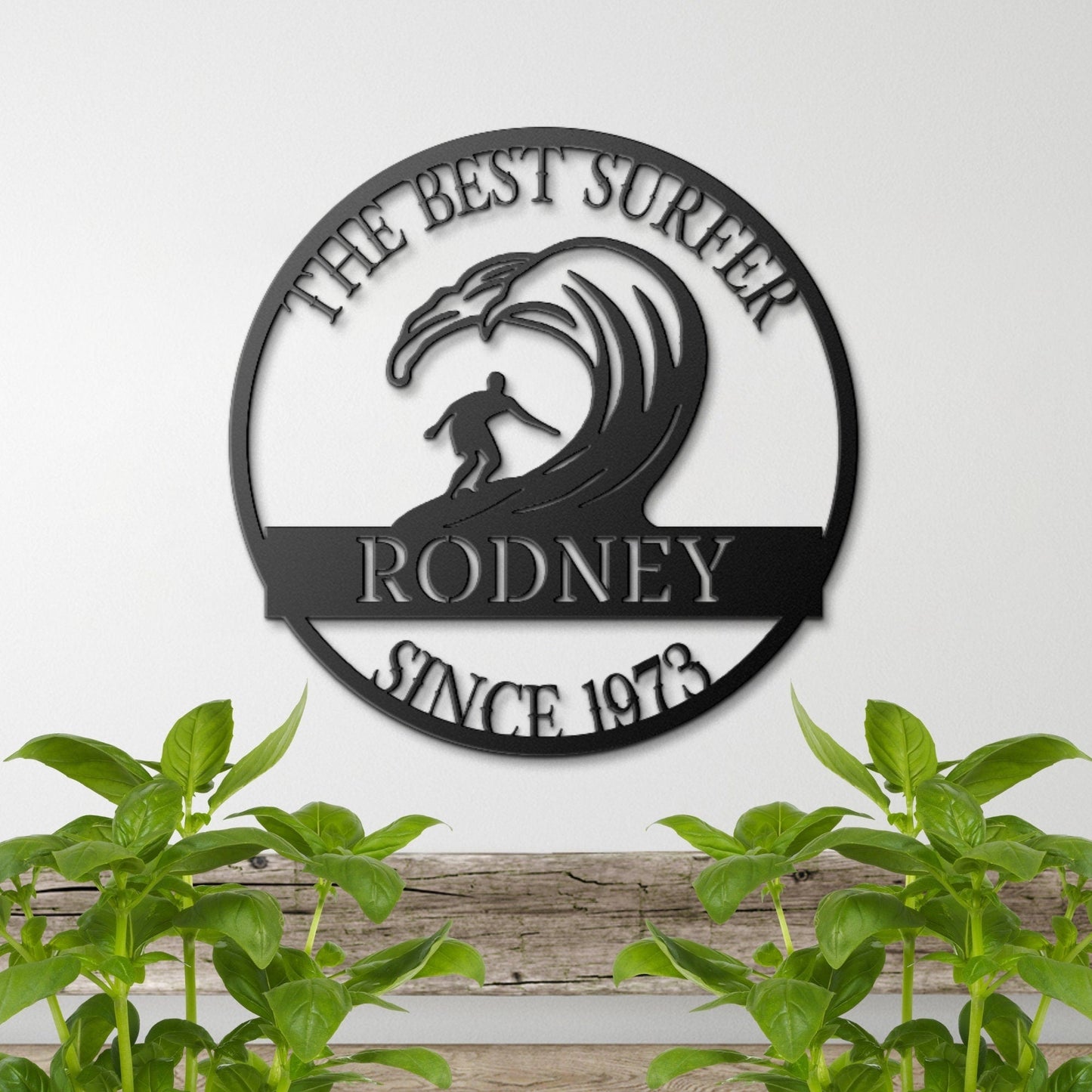 50th Birthday Gift For Men, Birthday Metal Sign, Gift For Husband, Boyfriend, Father, Personalized Birthday Sign, Custom Surfer Sign