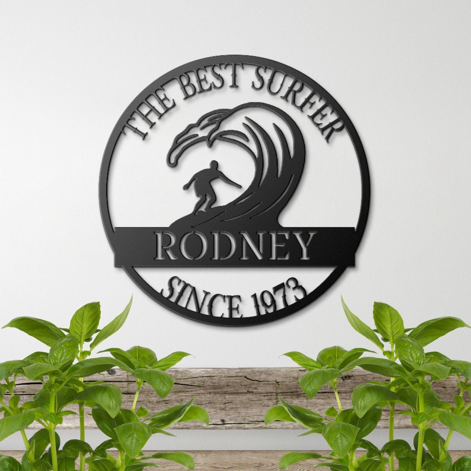 50th Birthday Gift For Men, Birthday Metal Sign, Gift For Husband, Boyfriend, Father, Personalized Birthday Sign, Custom Surfer Sign