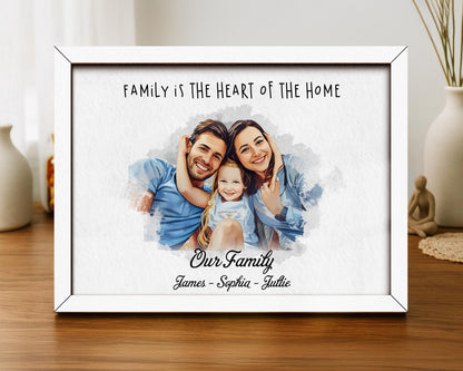Personalised Dad Drawing, Fathers Day Present For Him From Daughter Wife, Meaningful Artwork, Birthday Art Gift, Father's Day unforgettable