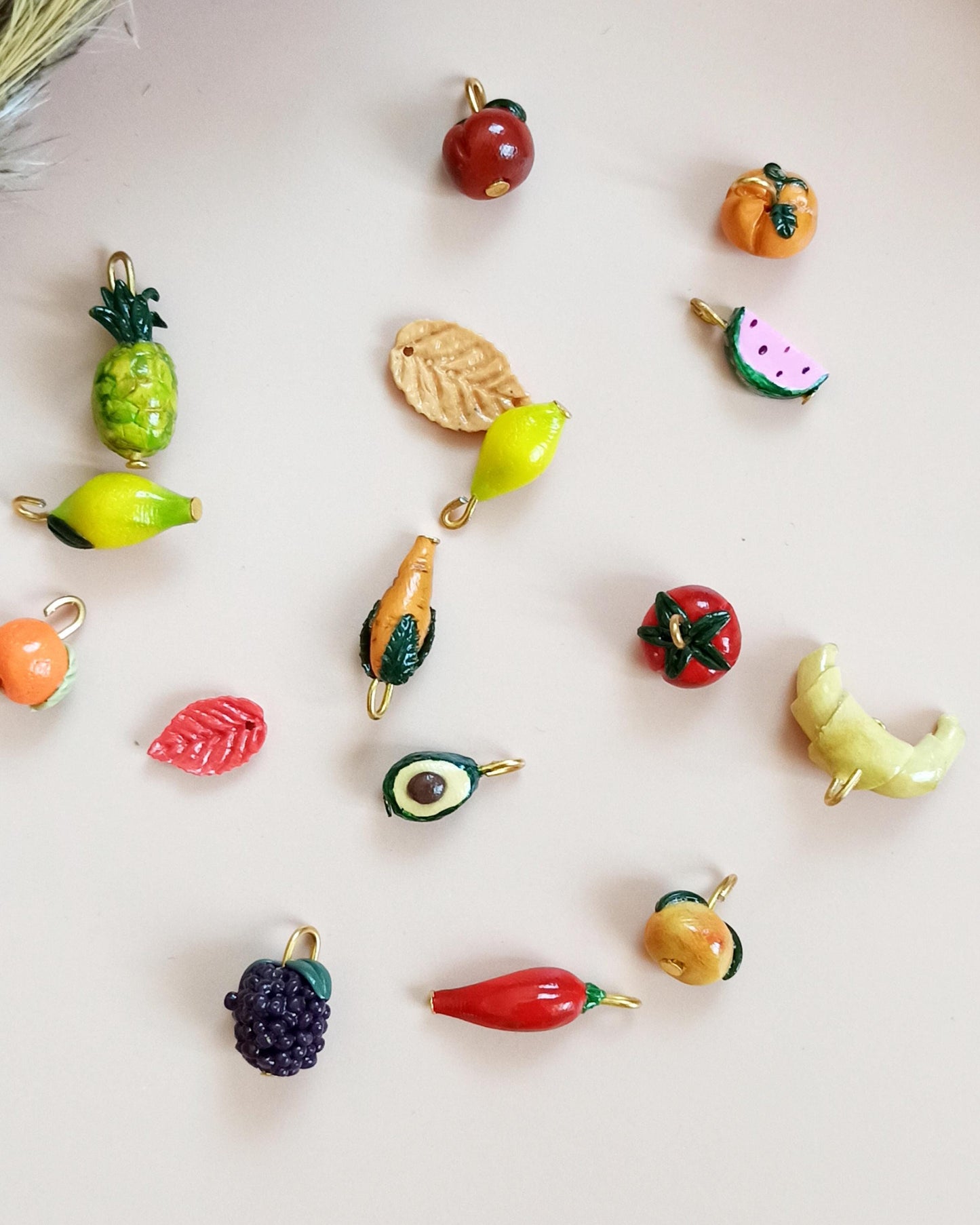 Custom Fruit Charm Necklace: Gold Chain, Build Your Own